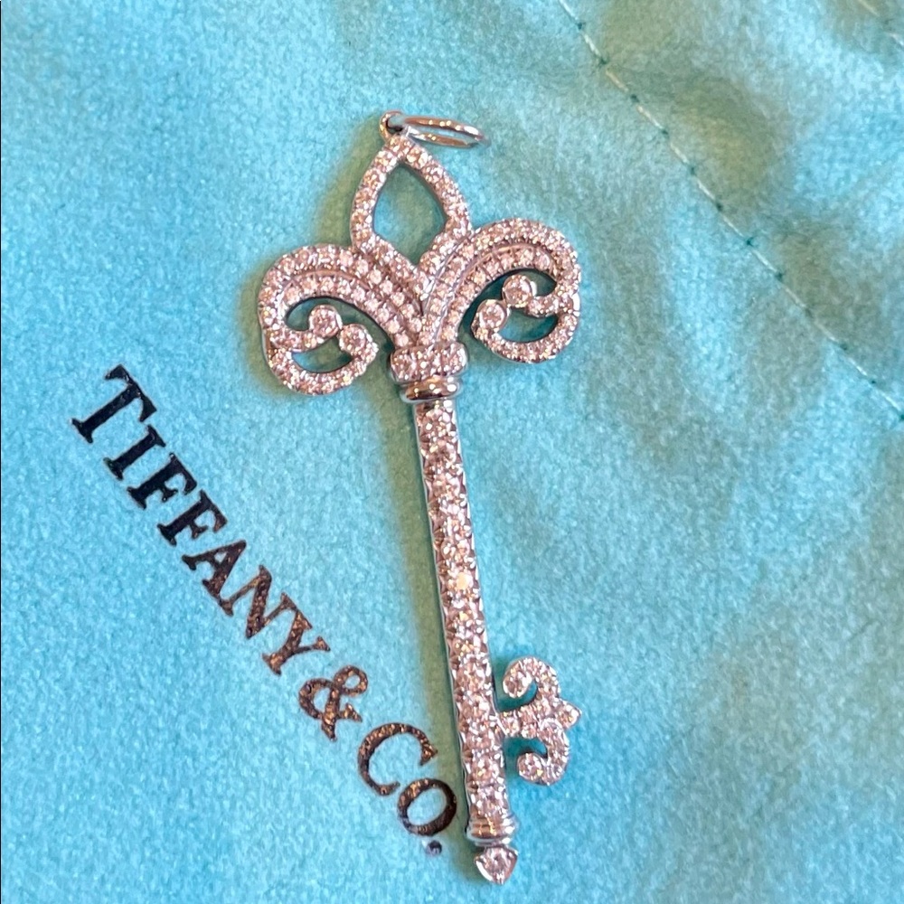Tiffany Fleur de Lis Key Pendant